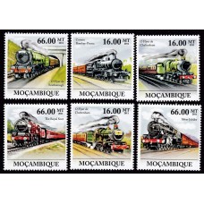 MOZAMBIQUE TRENES SERIE COMPLETA DE ESTAMPILLAS NUEVAS MINT